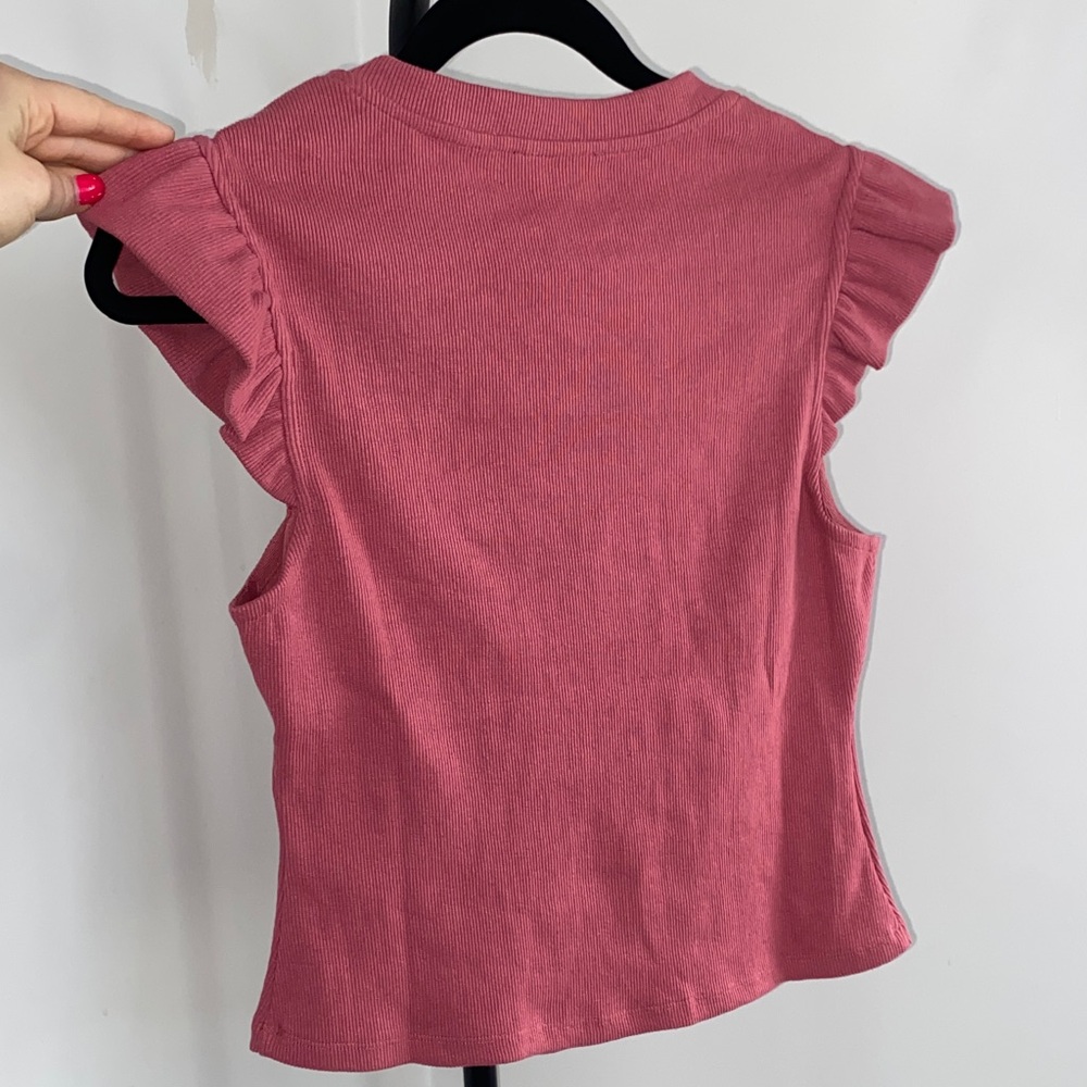 Free the Roses Mauve Ruffle Tank Top - Picture 5 of 5